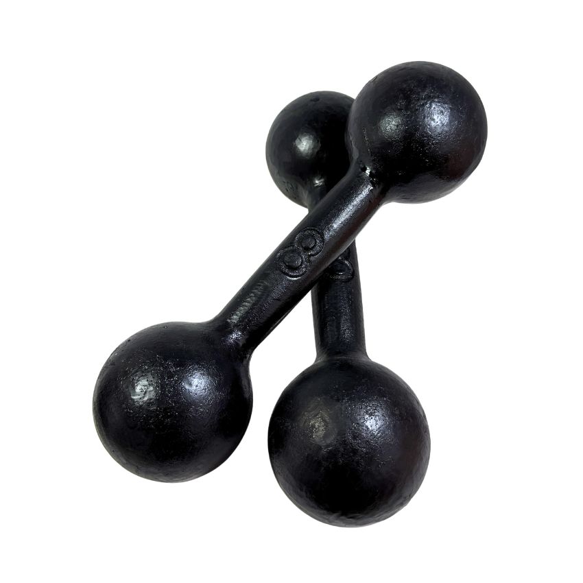 Halteres Redondo de Ferro Fundido Pintados 8kg