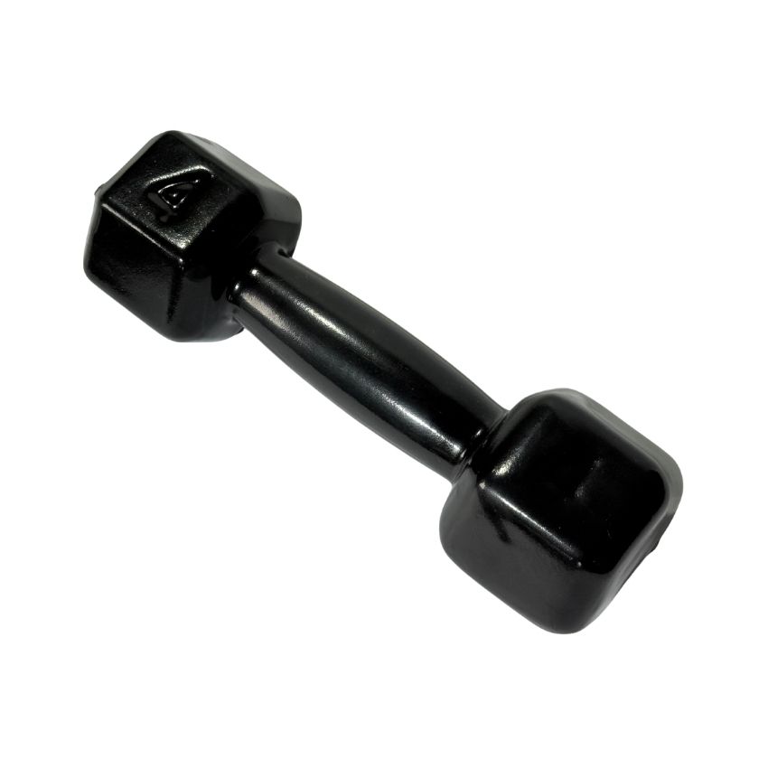 Halteres Sextavados de Ferro Fundido Emborrachados 4kg
