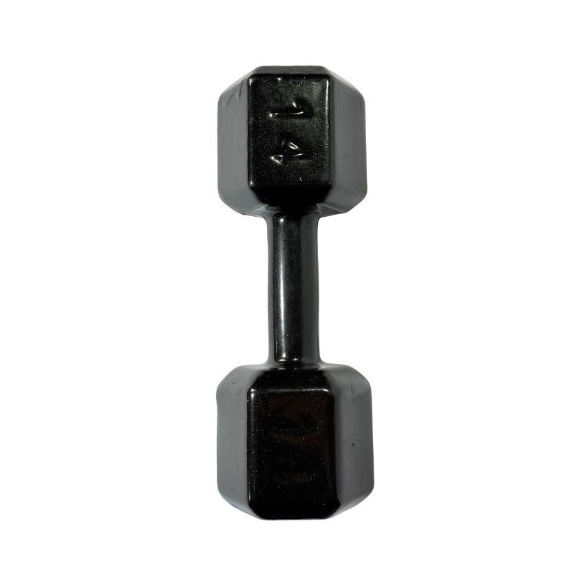 Halteres Sextavados de Ferro Fundido Emborrachados 14kg