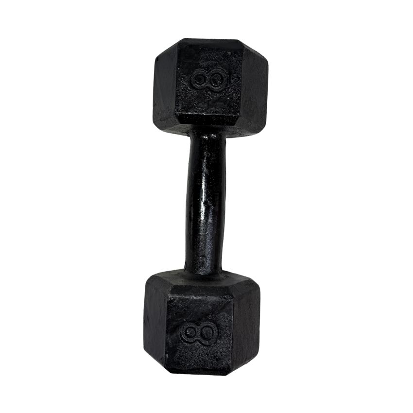 Halteres Sextavados de Ferro Fundido Pintados 8kg