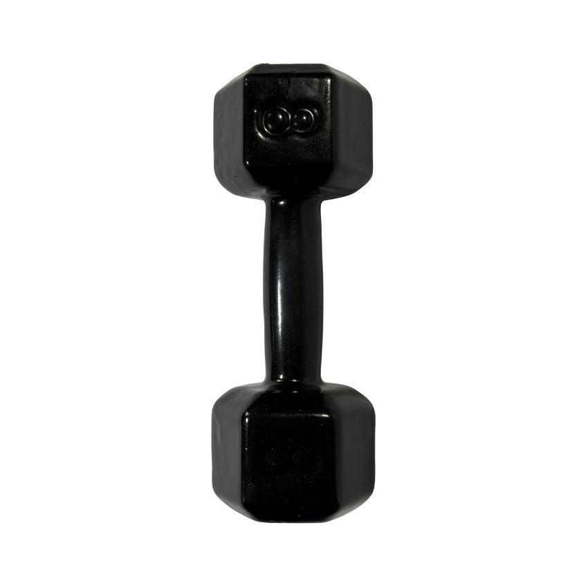 Halteres Sextavados de Ferro Fundido Emborrachados 8kg