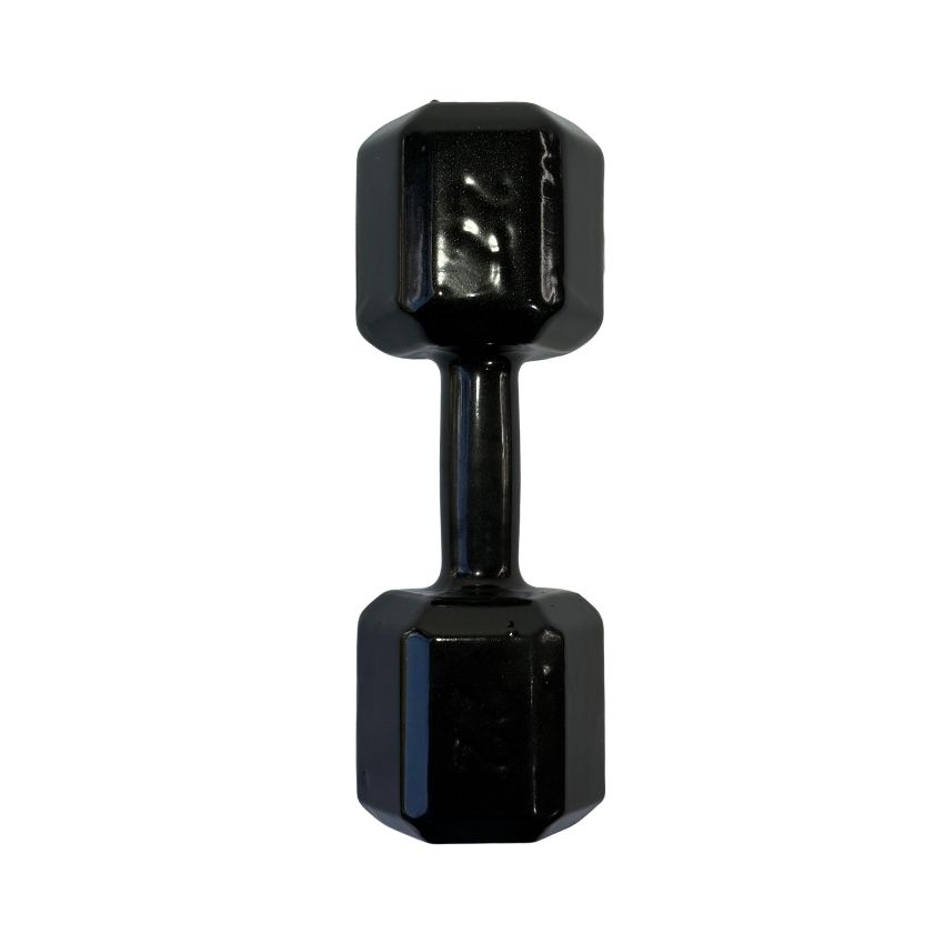 Halteres Sextavados de Ferro Fundido Emborrachados 22kg