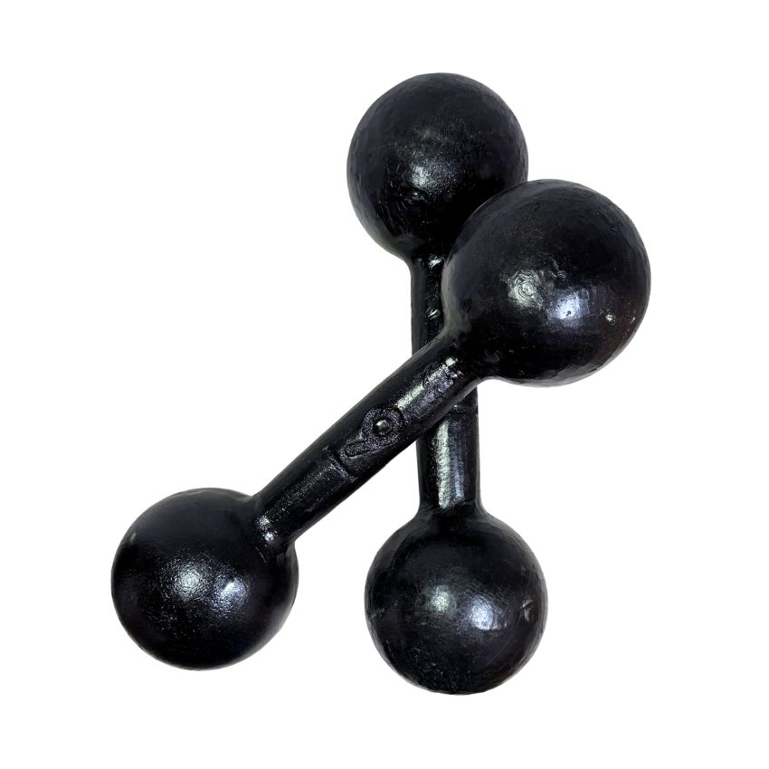 Halteres Bola de Ferro Fundido Pintados 9kg