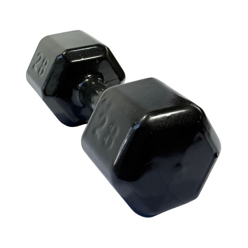 Halteres Sextavados de Ferro Fundido Emborrachados 28kg